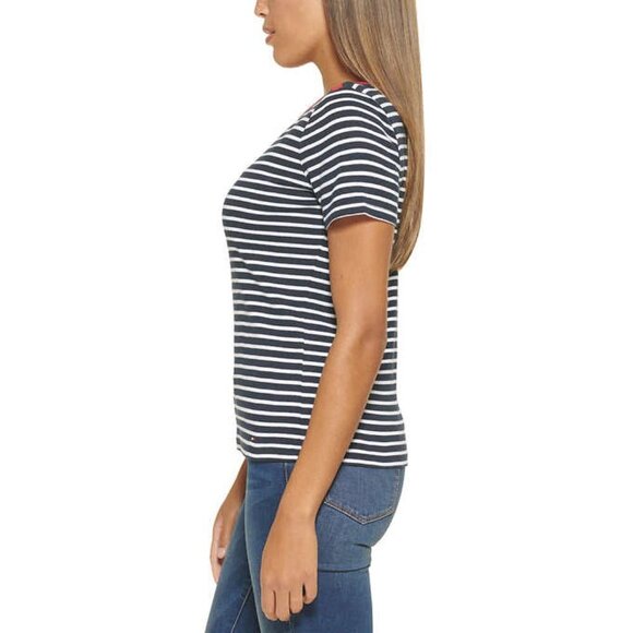 NEW Tommy Hilfiger Short Sleeve Boatneck Tee - Picture 3 of 7